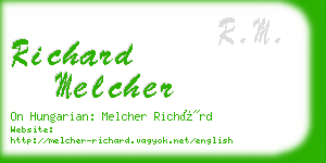 richard melcher business card